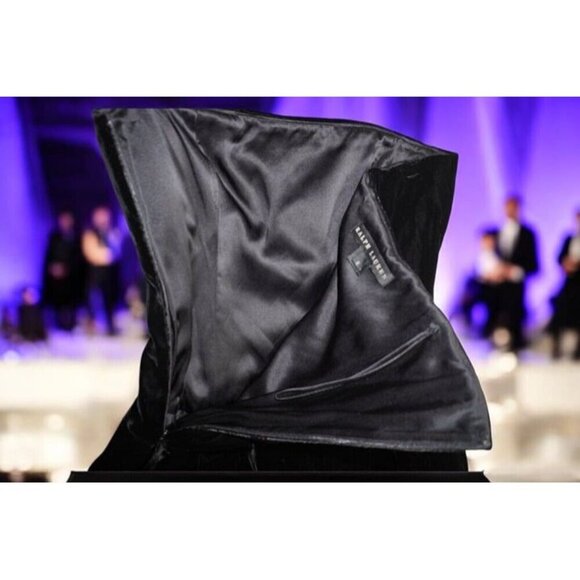 Vintage Black Velvet Bubble Dress - Strapless - Size 8 - Union Made in USA - Picture 7 of 12